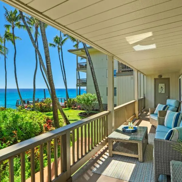 Koloa में, होटल Direct Oceanfront Poipu Palms 101, Stunning Views, Pool, Sunsets, Beaches, Ground Floor access