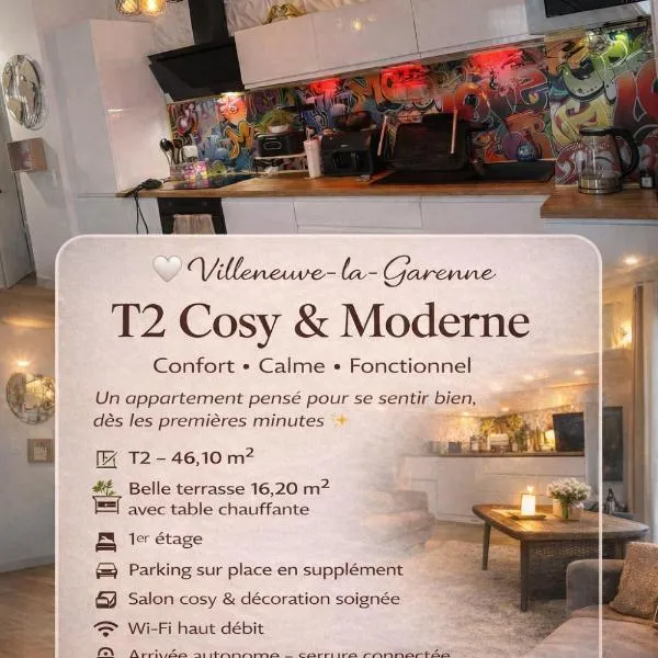 Escale Cosy à Villeneuve, hotel v mestu Villeneuve-la-Garenne