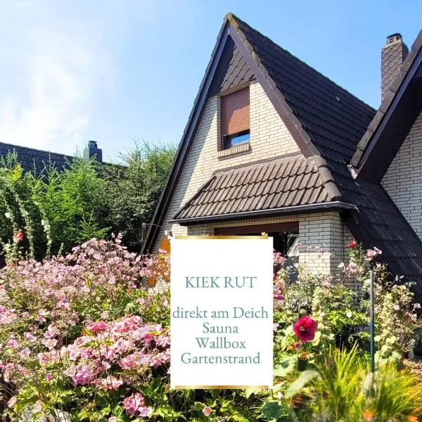 Ferienwohnung KIEK RUT - Gartenstrand, Wallbox & Sauna, zusätzlicher Loft in Harlesiel, khách sạn ở Wittmund