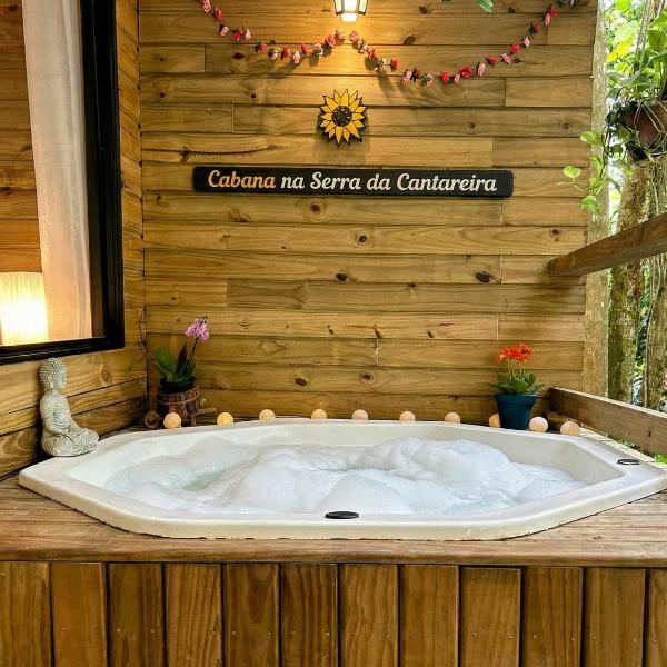 Cabana na Serra da Cantareira com Hidro e Lareira - Foto 2