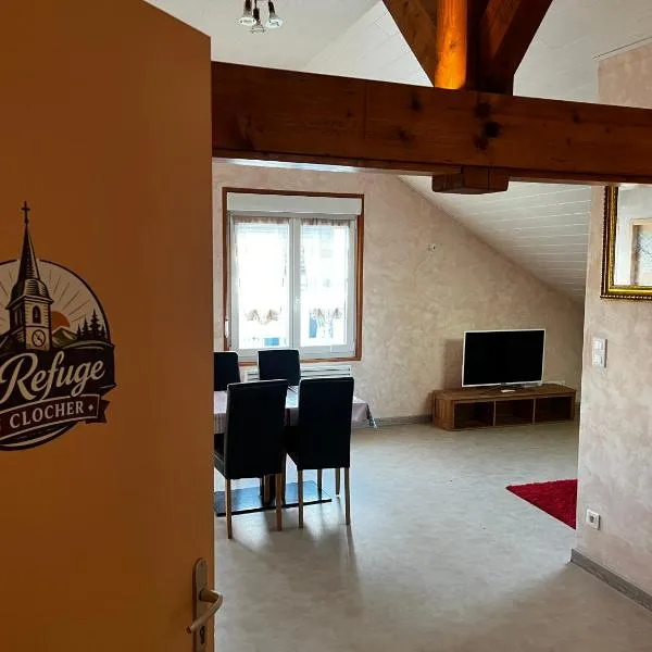 Le Refuge du Clocher, hotell i Damprichard