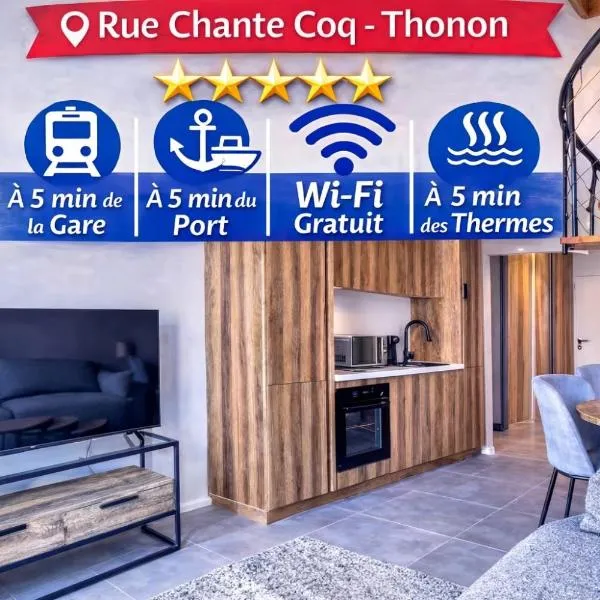 Duplex design avec balcon I Hyper centre Thonon, Hotel in Thonon-les-Bains