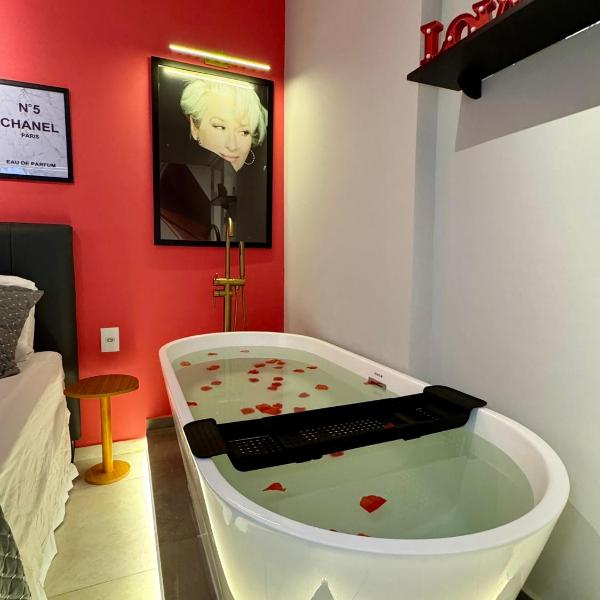 Doce Refúgio BV , Apartamentos com Banheira de Imersão , Estacionamento, Piscina , Tv 58 polegadas, Decorações Temáticas, Bairro da Bela Vista - Foto 4