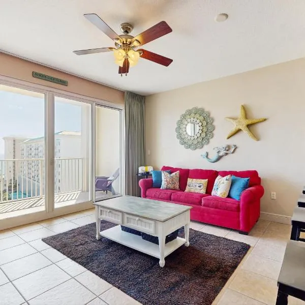 9th-floor ocean-view condo near beach with heated outdoor pool gym balcony, hotel din Destin