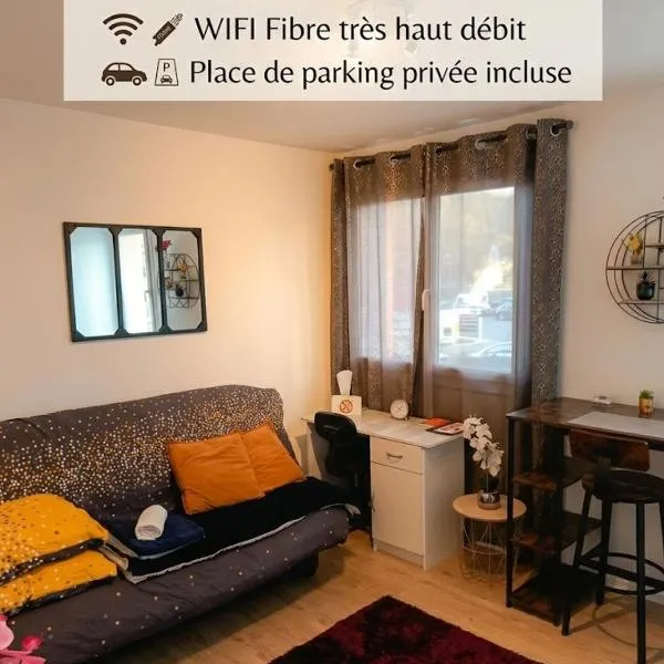 Le Zen -studio tout équipé- WIFI Fibre- centre ville avec parking、タルブのホテル