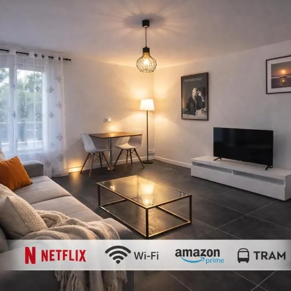 Spacieux 2 Pièces dans une résidence ,Place de Parking Privé Gratuit, Tram à 100m ,Centre à 6 min, hôtel à Mulhouse