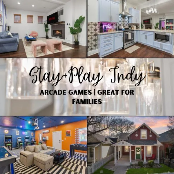 Stay & Play Indy- Indoor Fun - 5 Min to Downtown - Sleeps 12 - Arcade fun, hotel u gradu Indijanopolis