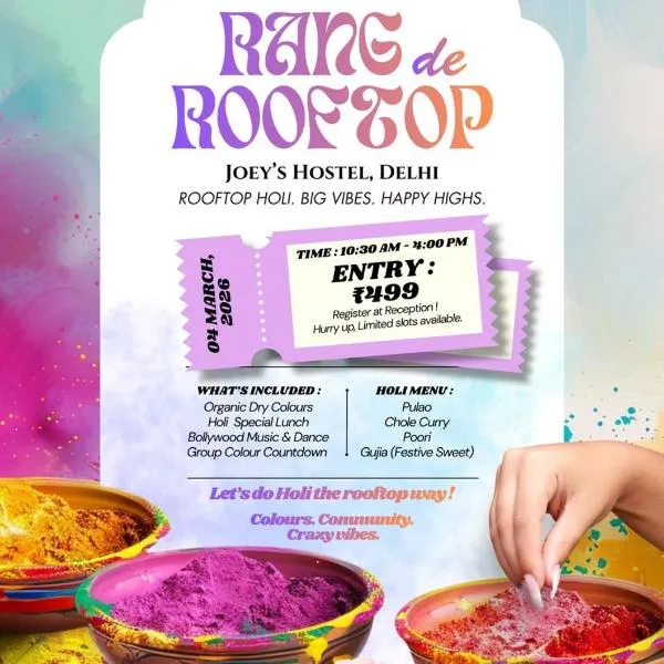 Joey's Hostel Delhi, hotel u New Delhiju