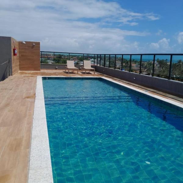 Apartamento mar e piscina em carneiros