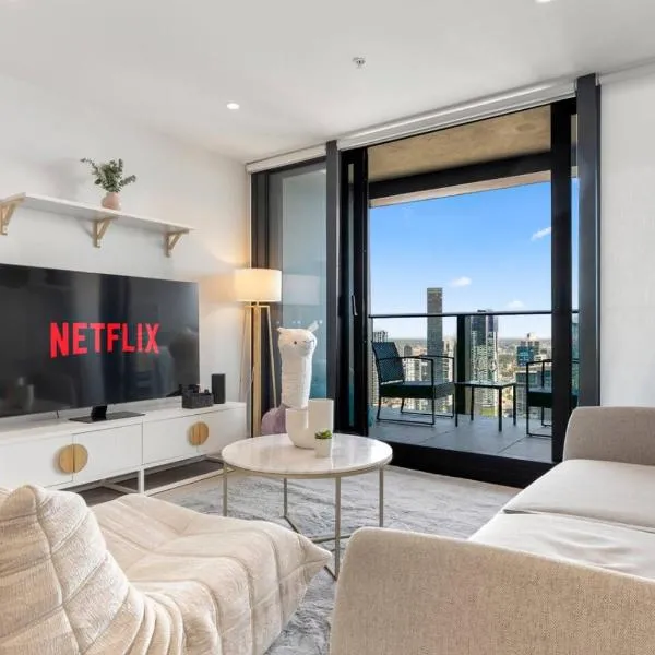 39th floor luxurious spacious apartment, hotell i Melbourne