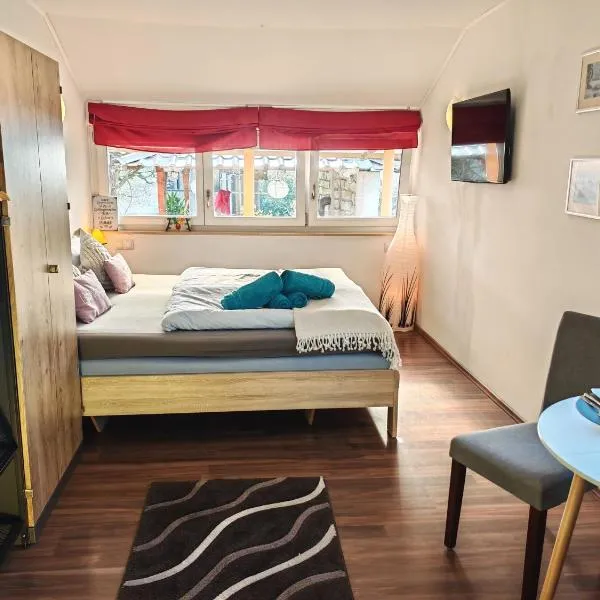 Gemütliches Zimmer mit eigenem Bad und Blick ins Grüne, hotel in Hochdorf-Assenheim