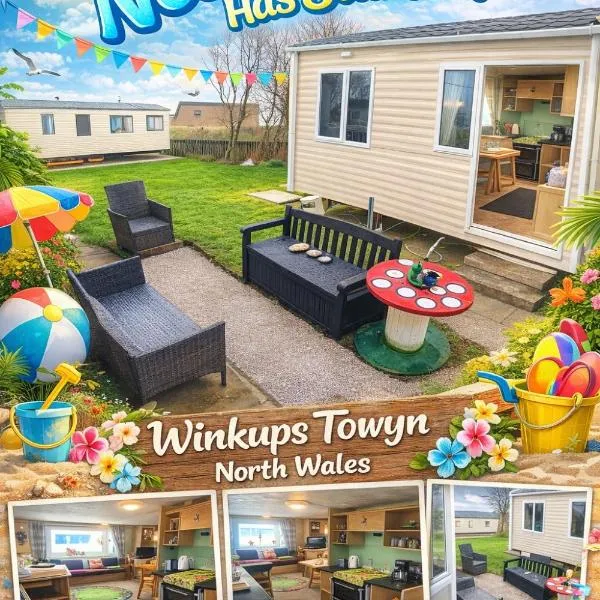 Lyons Winkups Holiday Park Towyn, North Wales static Caravan 3 bedroom sleeps 8 Free Entertainment and Parking Beds made up on arrival PETS WELCOME, hotel u gradu Kinmel Bay
