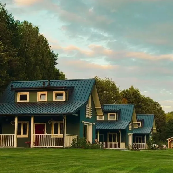 Domy nad Strugą - jacuzzi, las, wieś, rowery, kajaki, hotell i Liciążna