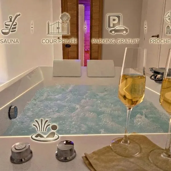 Ô Sacrée Détente de Reims -Spa privatif - Proche de la gare & centre ville, hôtel à Reims