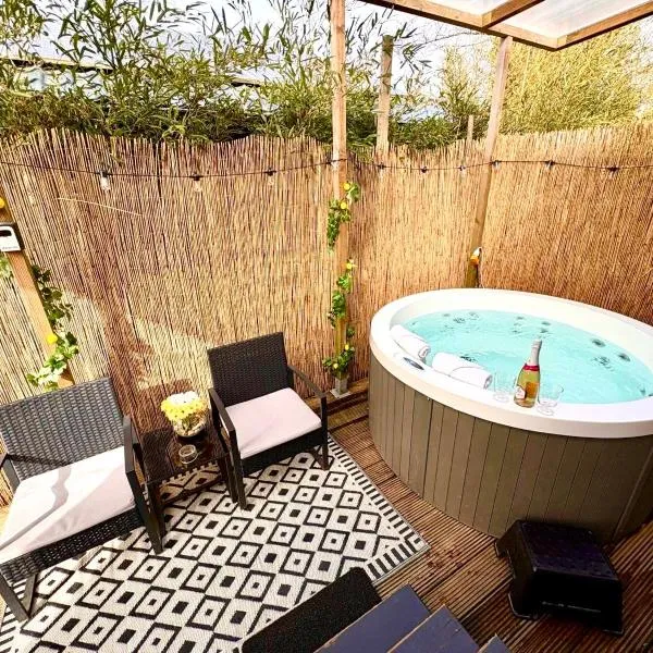 Cozy tiny house with jacuzzi , garden and free parking near Amsterdam, ξενοδοχείο σε Vijfhuizen