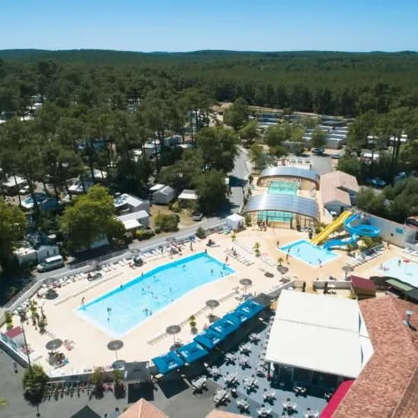 Mobil-home neuf suréquipé 6 pers 3 chambres à Lege Cap Ferret dans camping 4 étoiles avec piscine, hotel din Lège-Cap-Ferret