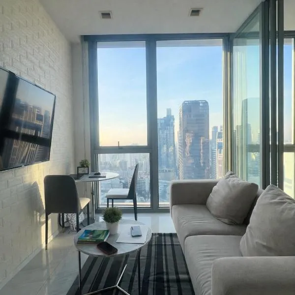 Luxury HighRise Condo Stunning City View BTS Nana, viešbutis Bankoke