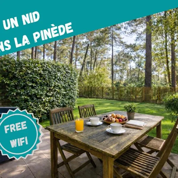 Maison 2 chambres 6 pers à Lacanau Océan, piscine, golf, Wi-Fi, hotel i Lacanau