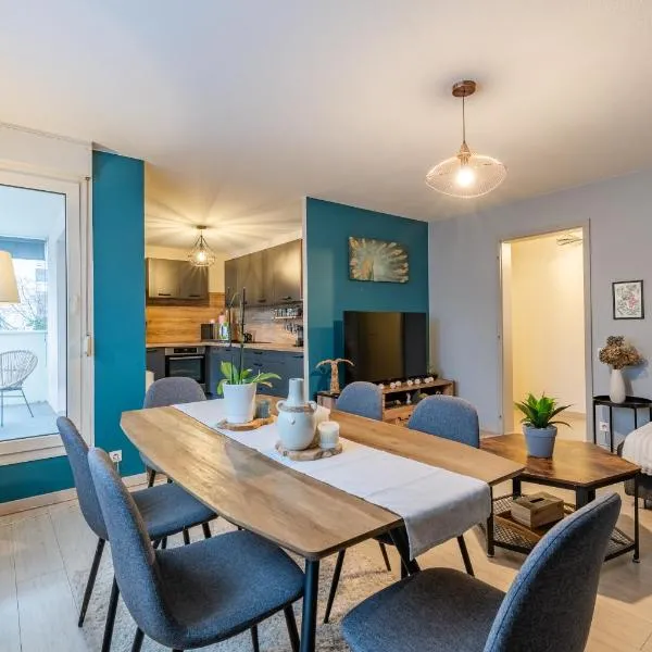 Bleu Bohème - Appartement 2 chambres, terrasse, WiFi fibre - Haguenau, hotel in Haguenau