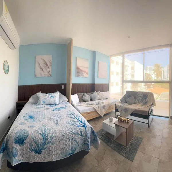 Hermoso apartaestudio de lujo, cerca a la playa โรงแรมในGaira