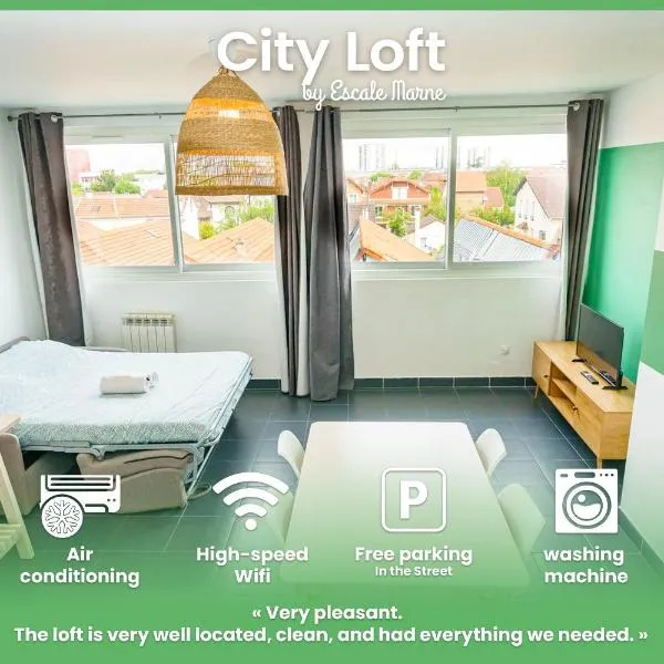 escale-marne fr - City Loft with rooftop view - M8 Tour Eiffel - Parking Gratuit - AC - Climatisation - Free Luggage Storage - Consigne à Bagages Gratuite - 201, hotel a Maisons-Alfort