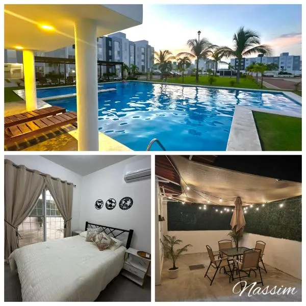 Depa Planta Baja con Alberca y Terraza Privada en Zona Diamante, hotel i Acapulco