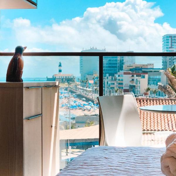 Studio com varanda na melhor vista da Barra - SB206