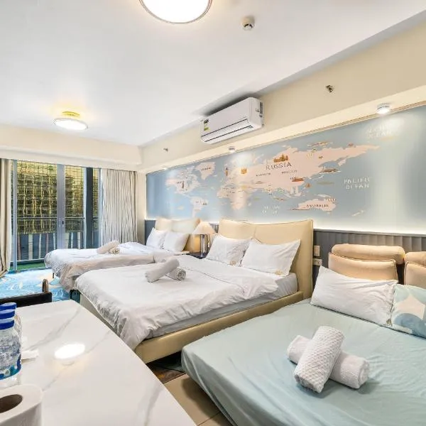 Spacious Family & Group Stay with City View near Airport, City of Dreams, Solaire, Okada, Mall Of Asia, and Ayala Malls, hotel in Manilla