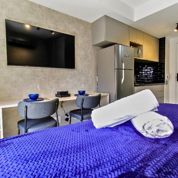 Studio com Piscina e Academia perto do Metrô e da Av Paulista com Ar e Wi-Fi - Da Capital ao Litoral