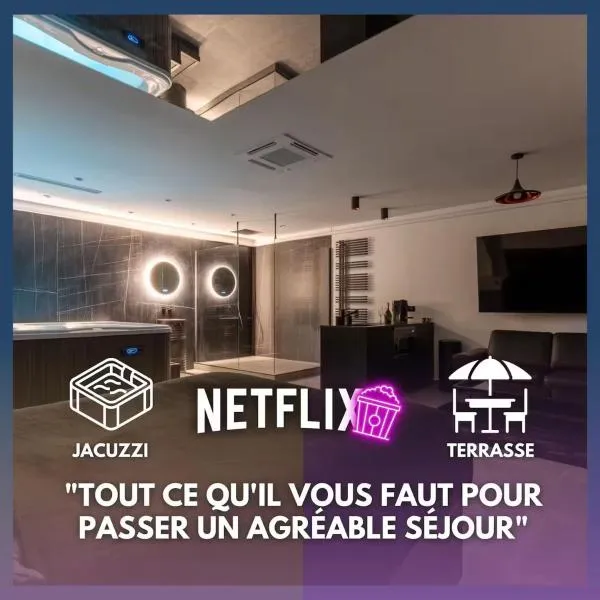 SUITE Esbly, Jacuzzi, Terrasse, Disneyland, hótel í Esbly