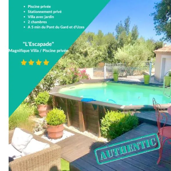 L'Escapade, Magnifique Villa avec Piscine, hotel v destinácii Collias