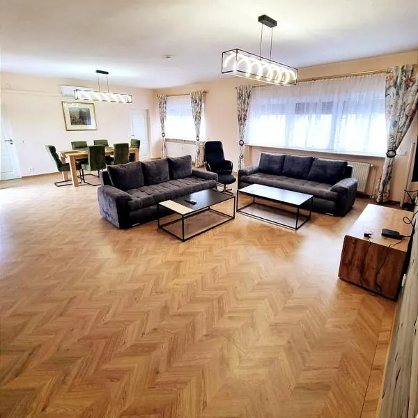 OVER RIVER near FRANKFURT-130 QM-4 ROOMS- 6 BEDS-PARKING-AIR CONDITIONER, ξενοδοχείο σε Hainburg