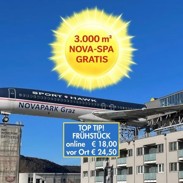 NOVAPARK Flugzeughotel Graz, hotell i Graz
