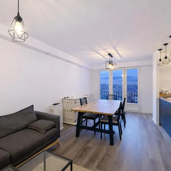Superbe appartement avec une vue magnifique 3 Chambres 6 Pers Proche toutes commodités moins 30 pourcents sur LONG SEJOURS, hotel a Nanterre