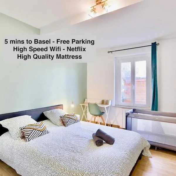 5 mins to Basel - Private Parking Space - Fully Renovated, hotell i Saint-Louis