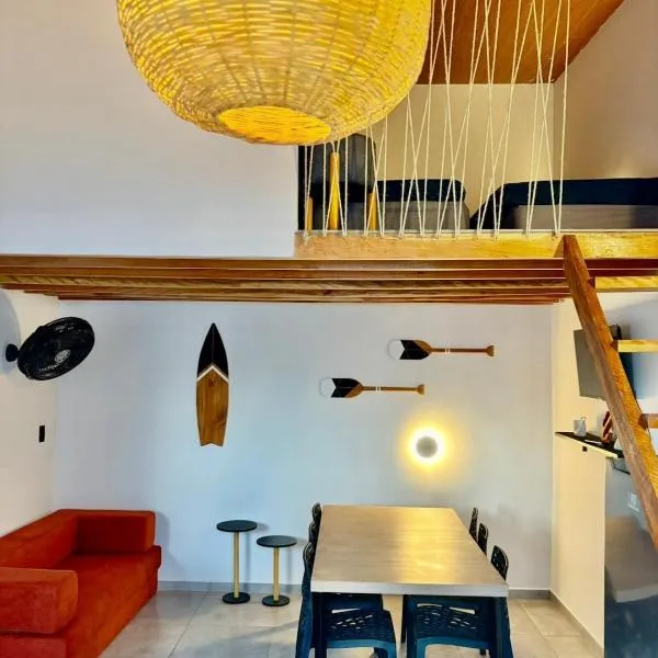 Apê Studio 3 Varanda Gourmet e Ar Condicionado - Rodoviária do Vista Linda, hotel em Bertioga