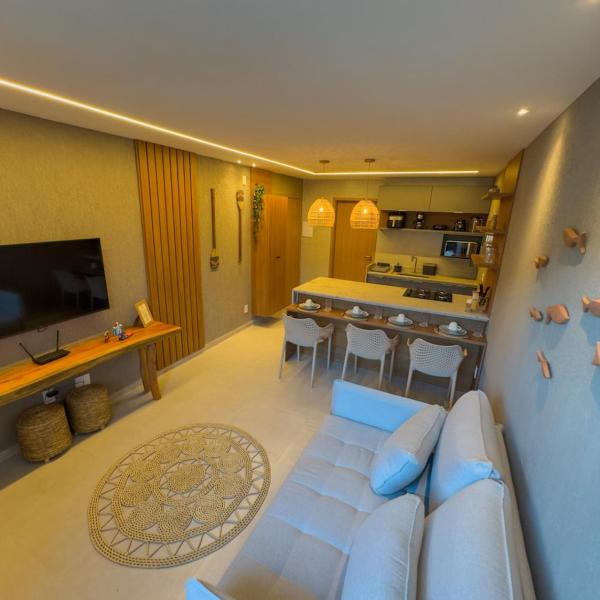 Apê completo e moderno na praia do Toque - condominio com academia , restaurante, piscina , estacionamento, quadra de beach tennis e volei Villa manah - Caroa 209 - Foto 2