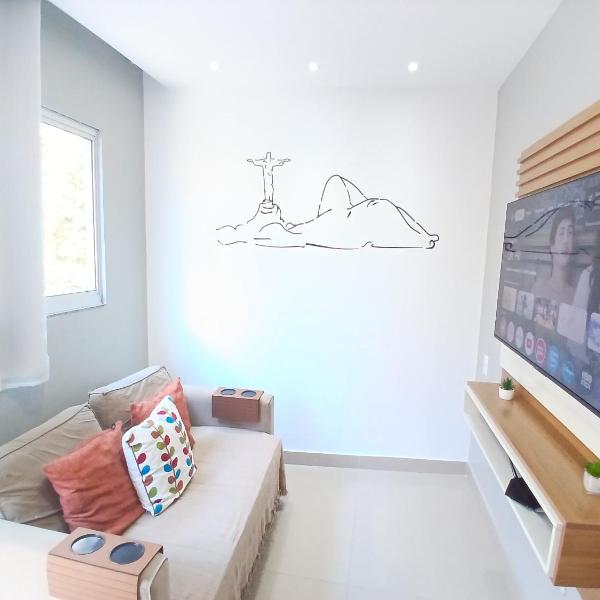 Casa c AR - condomínio prox ParkShopping Cpo Grande a 30 minutos do Recreio, c 2 TVs Smart de 50 e 43 polegadas-varanda privativa- cozinha completa e séries liberadas - CS4 - Foto 5