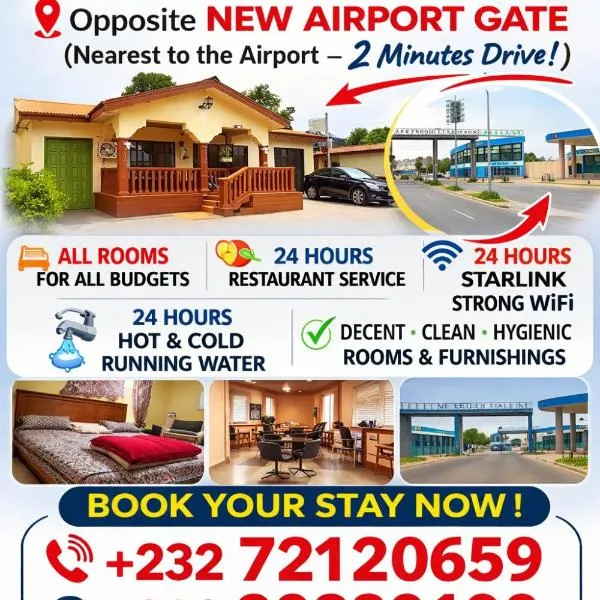 Yogi Guesthouse Most Affordable, Decent and Nearest accommodation near Airport with Wifi and hot showers、フリータウンのホテル