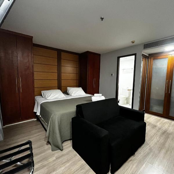 Quarto de hotel em frente ao shopping Ibirapuera