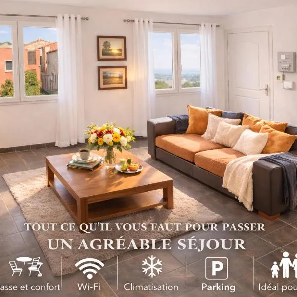 Nouveau - L'Ensoleillé Terrasse & Atypique - 10 Min Plages - Serenité & Confort - IDEAL FAMILLE Parking et Wifi Gratuit - OFFRE SPECIALE, hotel i Cabestany