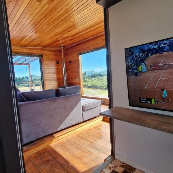Refúgio Serra Lebre: Cabana Luxo Panorâmica em 6 Hectares de Araucárias - Foto 5