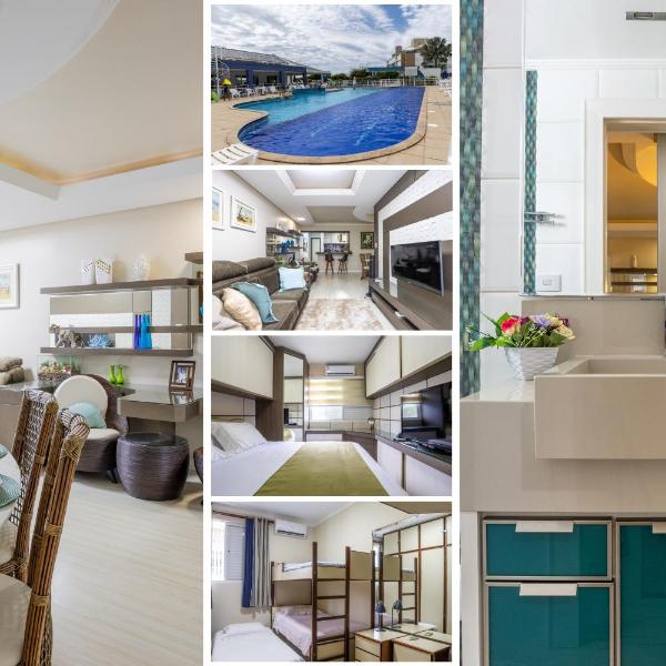 2 QUARTOS a 40 m DO MAR, praia dos INGLESES, ampla PISCINA, QUADRAS DE ESPORTE, Estacionamento, Portaria 24h, PARQUE INFANTIL, Wi-Fi 360mbps e Cozinha Completa - Foto 5