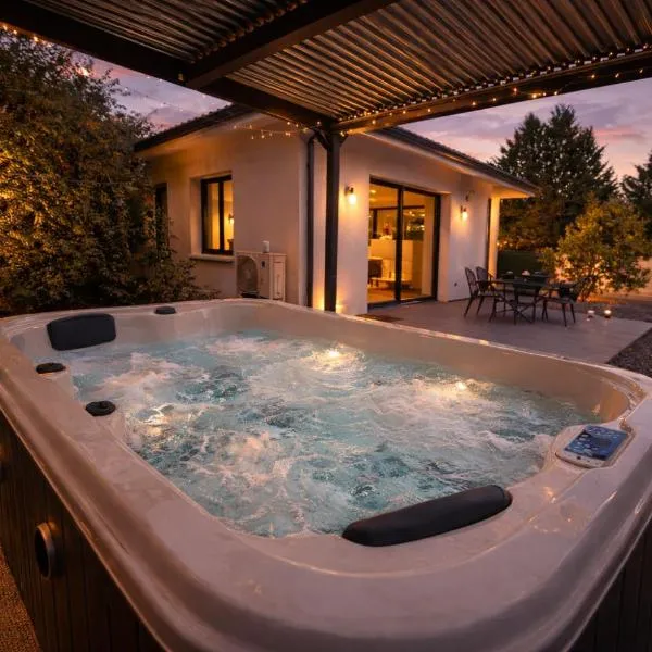 Mini VILLA Coup de Coeur avec Jacuzzi et Sauna Clim Jardin clos et parking sur place, hotel en Ychoux