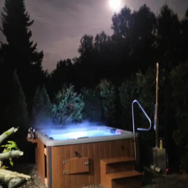 Leśna Willa z plażą nad Zalewem Chańcza, sauna, bania SPA, hotelli kohteessa Pągowiec