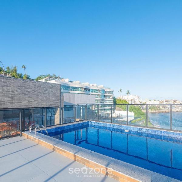 Cond. Saint Bartz, Lazer completo de frente para a Praia de Ondina - SBZs
