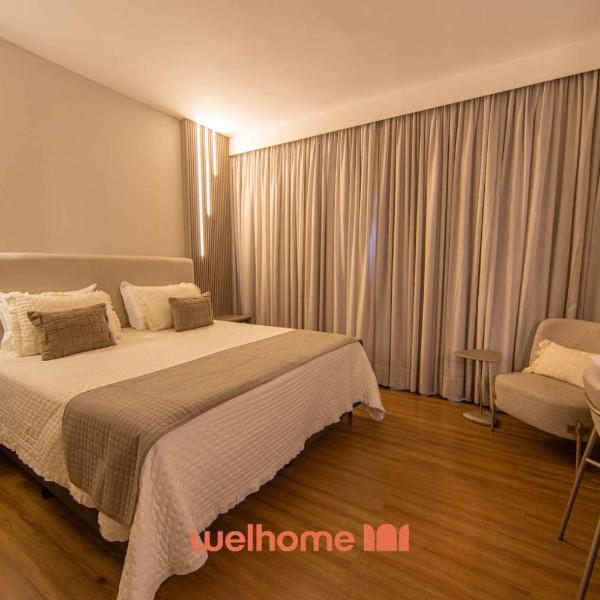 Studio em Santos com Piscina a 280m da Praia