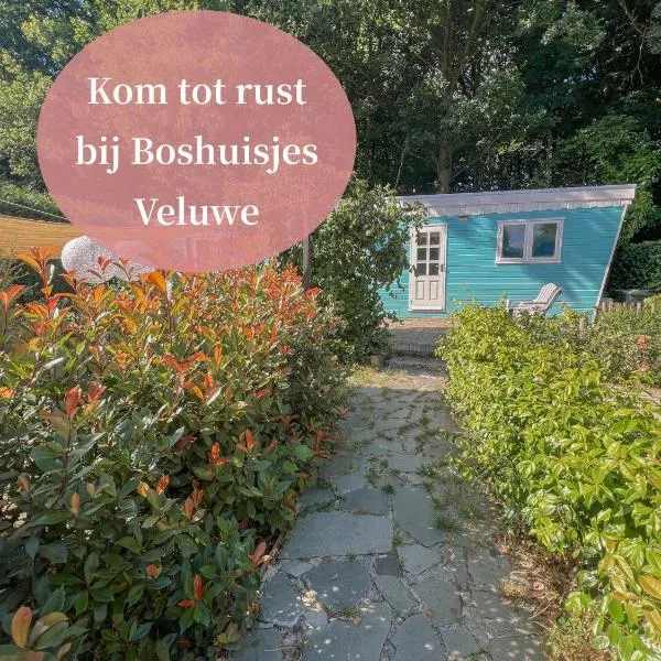 Uniek boshuisje Olijfje met omheinde tuin op loopafstand Veluwse bos: Putten şehrinde bir otel