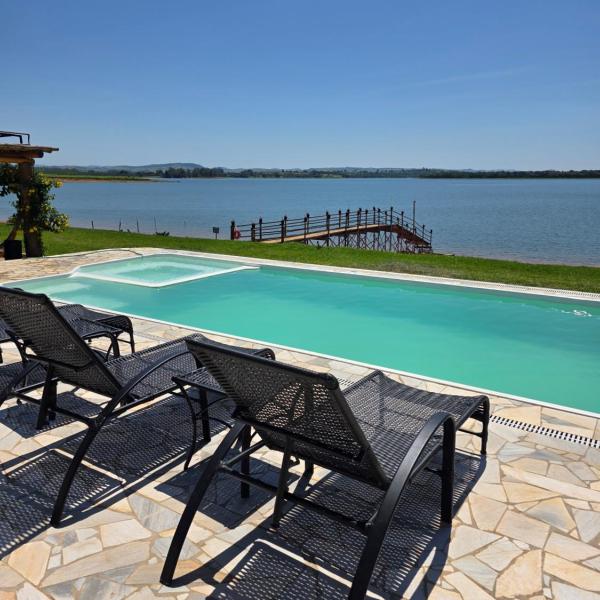 Riviera Barão de Antonina - Chalés na Represa - Piscina vista incrível - Foto 3