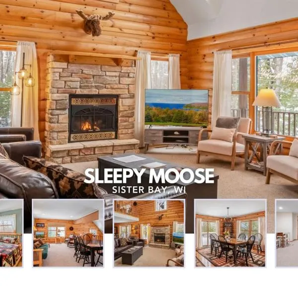 Sleepy Moose - Cozy Cabin in Sister Bay, Hot Tub, Fire Pit, Dogs, hotel in Sister Bay